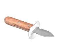 UKCOCO Coltello Ostriche in Inossidabile con Manico Antiscivolo in Legno Strumento Ergonomico per Molluschi e Crostacei Utensile da Cucina Resistente e Facile da Usare