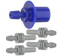 UKCOCO Connettore per misuratore di pressione sanguigna, adattatore per bracciale, 5 pezzi, ABS blu, portatile, facile da installare, per sfigmomanometro elettronico da braccio