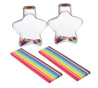 UKCOCO Contenitore a Forma di Stella in Plastica con Carta Origami, Decorazione Multifunzionale e Regalo per Dichiarazione, Set da 1