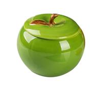 UKCOCO Contenitore di Archiviazione Desktop in Ceramica Coperchio a Forma di Frutta Verde, Scatola Decorativa Stabile per Uso Interno e Decorazione Casa