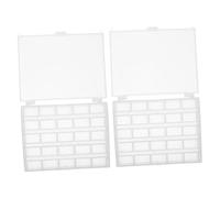 UKCOCO Contenitore per da Cucito in Plastica Trasparente Set 2 Pezzi Organizzatore Leggero per 25 Custodia Filo Portatile per Domestico e Viaggi