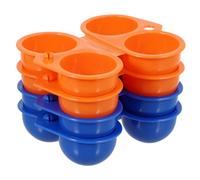 UKCOCO Contenitore per Uova da Campeggio 4 Pezzi in Abs Portatile e Facile da Pulire per Viaggio All'aperto e Escursioni Colore Blu e Arancia