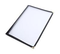 UKCOCO Copertina Trasparente per Menù con Tasche Interne Porta Ricette Resistente in PVC e Pelle per Ristoranti Bar e Banqueting Modifiche Facili e Presentazione Professionale