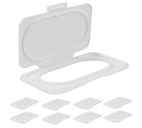 UKCOCO Copertura Bianca per Salviette Umidificate per Ragazzo Ragazza, Plastico Resistente, Design Coperchio a Ribalta Riutilizzabile, Confezione da 30 Pezzi per Uso Quotidiano