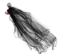 UKCOCO Copricapo Sposa Morta Nero, Accessorio Gotico Vintage, Leggero, per Donne, Halloween e Mascherata