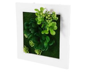 UKCOCO Cornice da Parete Piante Grasse Artificiali Verdi in Plastica, Decorazione Minimalista la Casa Facile Manutenzione e Alta Fedeltà, per Arredamento Murale