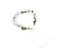 UKCOCO Coroncina Fiori Sposa Bianca Fiore Artificiale Elegante Fascia Decorativa per Matrimonio Cerimonia Feste e Servizi Fotografici
