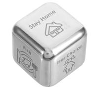 UKCOCO Dadi in Acciaio Inossidabile per Decidere Cibo Dadi per Decidere Pasto Oggetti di Gioco per Decisione Alimentare