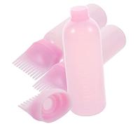 UKCOCO Data [ Flaconi Applicatori Pettine Per Radici Per Tintura e Olio Chioma, Set Da 3 Pezzi Rosa, Facile Da Usare Per Trattamenti Chioma e Acconciature Professionali