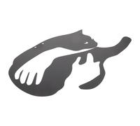 UKCOCO Decorazione Murale in Metallo a Forma di Gatto Abbracciato da Parete per Interni ed Esterni, Ornamento Artigianale Creativo in Ferro Battuto Nero, Appendiabiti Decorativo