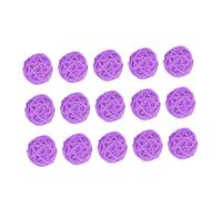UKCOCO Decorazioni a Sfera Sospese Fai da Te in Rattan Viola 5 Cm, Pendenti di Vite per Addobbi Natalizi, Hotel, Bar e Asilo Set da 15 Pezzi Resistenti e di