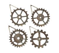 UKCOCO Decorazioni Industriali in Legno a Forma Ingranaggio per Set 4 Pezzi Decorazione Vintage per e Ufficio Steampunk Accessori da Unici