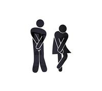 UKCOCO Della Toilette Per La Casa Divertenti Segni Della Porta Della Toilette Della Toilette Unisex Del Bagno Unisex Simboli Della Toilette Segni Divertenti Della