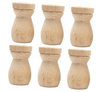 UKCOCO Diffusore di Oli Essenziali in Legno Ciondolo Bottiglia per Auto 6 Pezzi Piccolo Compatto Fai da Te Decorazione Regalo per Donne e Ragazze