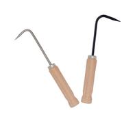 UKCOCO Diserbatrice Resistente alla Ruggine e Punta in Acciaio Inossidabile Manico in Legno 2 Pezzi Manuale per Allentare Terreno e Rimuovere Erbacce da Giardino