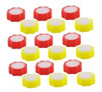 UKCOCO Dispositivo per Bagnare le Dita Spugna a Forma di Fiore 20 Pezzi Rosso e Giallo per Uso Quotidiano in Banche e Uffici, Materiale Plastico e Spugna