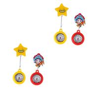 UKCOCO Distintivo 4 Pezzi Squisiti Bambini Allattano Adorabili Orologi Arredamento Per Petto Dispositivo Modello Chic Temporizzazione Portatile Stella Tasca Retrattile
