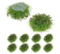 UKCOCO Erba Decorativa per Paesaggi in Miniatura 10 Pezzi in Plastico e Nailon, Ciuffi Artificiali Resistenti a Deformazioni e Sbiadimento per Diorama e Decorazioni Esterne