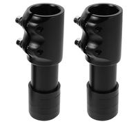 UKCOCO Estensione Attacco Manubrio Mountain Bike 12 Cm in Lega di Alluminio Nera, Rialzo Riser per Forcella Anteriore Bici da Strada, Set 2 Pezzi per Regolazione Altezza e Comfort
