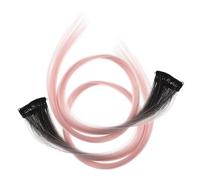 UKCOCO Extension Chioma Clip Rosa Degradé Morbida e Realistica 2 Pezzi in Fibra Alta Temperatura Facile da Applicare per Donne e Ragazze, per Styling Quotidiano
