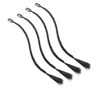 UKCOCO Extension per Chioma Clip, Trecce da Boxe Nere in Materiale Resistente al Calore, 4 Pezzi, per Acconciature Eleganti e Pratiche