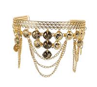 UKCOCO Fascia con Monete Vintage e Accessorio Belly Dance per Festival e Costume Decorazione Retrò per e