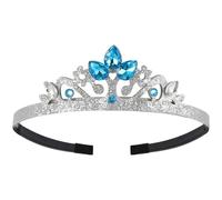 UKCOCO Fascia per Chioma a Corona Cristalli, Copricapo Lucido da Ragazza per Feste e Compleanni, Accessorio Fotografico Resistente per Bambine