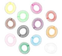 UKCOCO Fascia per Chioma Elastica Pettine Circolare in Propilene 12 Pezzi, Accessorio per Chioma che Mantiene la Piega, per Trucco e Doccia Colore Casuale