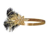 UKCOCO Fascia Per Flapper Vintage Piume e Copricapo Per Feste Matrimonio e Cosplay Adatto Varie Acconciature e