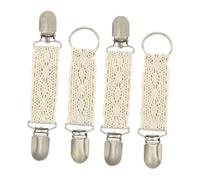 UKCOCO Fermagli per Cappelli e Maglioni da Viaggio Bordo in Pizzo Clip Multifunzione per Scialli e Borse Set da 4 Pezzi Beige Accessorio Pratico per Donna in Viaggio e Uso Quotidiano