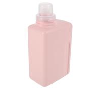 UKCOCO Flacone per Bucato e Dispenser Sapone Liquido 1000ml Quadrato in Pe Rosa, Bottiglia Erogatrice Riutilizzabile Sigillo Anti-perdita per Detergente da Viaggio e Gel Doccia