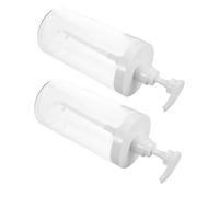 UKCOCO Flaconi Pompa da Viaggio 1000 Ml Trasparenti a di Perdite Dispenser Portatili per Shampoo Balsamo e Lozione Bottiglie Riutilizzabili Apertura Larga per Bagagli a Mano