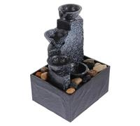 UKCOCO Fontana da Giardino Portatile Piccola in Resina Dacqua per Interni ed Esterni Decorazione Rilassante con e Ricarica Realistico e Ufficio