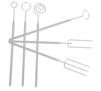 UKCOCO Forchette Fonduta in Acciaio Resistente per Cioccolato e Dolci Manico Lungo Ergonomico Utensili per Decorare Torte Immersione e Presentazione Dessert in Cucina Professionale e