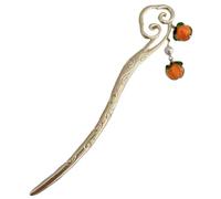 UKCOCO Forcina Cinese in Lega, Ornamento per Chioma Oro dal Design Semplice e Raffinato, Liscia al Tatto, per Chignon da Sposa e Serate