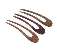 UKCOCO Forcine per Chioma in Legno a Forma di U Set da 3 Pezzi, Bastoncini Cinesi Tradizionali per Chignon, Accessori Leggeri per Donna, Stile Antico per Uso Quotidiano e Viaggi