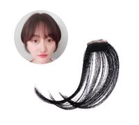 UKCOCO Frangia Finta Clip Frontale Nera Air Fringe Donna Extension Leggera Naturale Facile da Usare con Clip Regolabile per Look Quotidiano