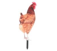 UKCOCO Galline Della Decorazione Da Giardino Nel Terreno Palo Ornamenti Da Giardino Arredamento Di Pollo All'aperto Segni Arte Del Prato Di Pollo Del Giardino Acrilico