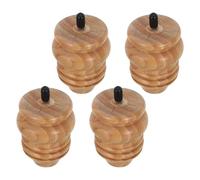 UKCOCO Gambe per Mobili in Legno di Caucciù 8 Cm Set 4 Pezzi Ferramenta per Divani Letti Tavoli Sgabelli Rialzi Supporto per Mobili da Cucina e Soggiorno
