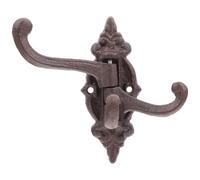 UKCOCO Ganci da Muro Supporto Salvaspazio in Ferro Vintage Tre Bracci Rotanti, Appendiabiti da per Cappelli e Borse per Camera da ed