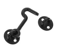 UKCOCO Gancio in Ferro Battuto Spesso con Chiusura Occhiello Gancio Robusto per Finestre Porte Garage e Persiane Resistente e Durevole per Uso Domestico e Rimessa