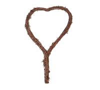 UKCOCO Ghirlanda Anello di di Ramo ghirlande del Cuore sospeso di Ornamento del Cuore di Nozze Decorazione della Porta del Matrimonio Rattan Light Brown