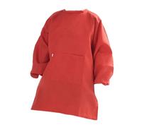 UKCOCO Grembiule da Pittura per Maniche Lunghe Rosso S Copri Abiti Resistente e Regolabile per Ragazzi e Ragazze Protezione Macchia per Lavoretti Creativi