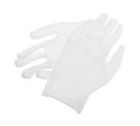 UKCOCO Guanti di Cotone per Pulizia Gioielli, Bianco, Lavabili e Protettivi, per Cura Gioielli e Ispezione Monete