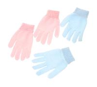UKCOCO Guanti Esfolianti Bagno Doppia Faccia per Esfoliazione Profonda e Massaggio Spa Shower Gloves per Tutti Tipi Rimuove Cellule Morte e Migliora La Circolazione Colori