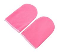 UKCOCO Guanti Per Bagno in Cera Di Paraffina Riutilizzabili e Traspiranti Con Chiusura Strappo Guanti Spa Per Mani Idratanti Ed Estetici in Colore Rosa Per Trattamenti Termali Professiona