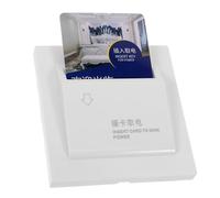 UKCOCO Interruttore per Hotel Controllo con Inserimento Scheda Design Semplice Strutture Ricettive Bianco Adatto per Alberghi e Affittacamere
