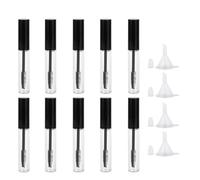 UKCOCO Kit 14 Pezzi Contenitori Mascara Vuoti Neri da 10ml, Bottiglie Leggere in Plastica con Imbuto, Design a Tenuta Stagna per Viaggi e Uso Domestico