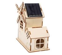 UKCOCO Kit Di Giocattolo Energia Solare in Legno Mulino a Vento Da Assemblare Progetto Scientifico Per Ragazzo Ragazza Regalo Di Compleanno e Natale Kit Di Esperimenti Scientifici Fai Da