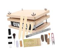 UKCOCO Kit di Rilegatura in Legno 22 Pezzi, Strumenti per Lavorazione Carta e Restauro Libri Antichi, Set Portatile per Scrapbooking e Riparazione Manuale, per Principianti e Artigiani